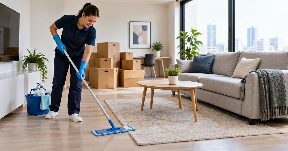 Can move-in cleaning happen before or after furniture delivery?