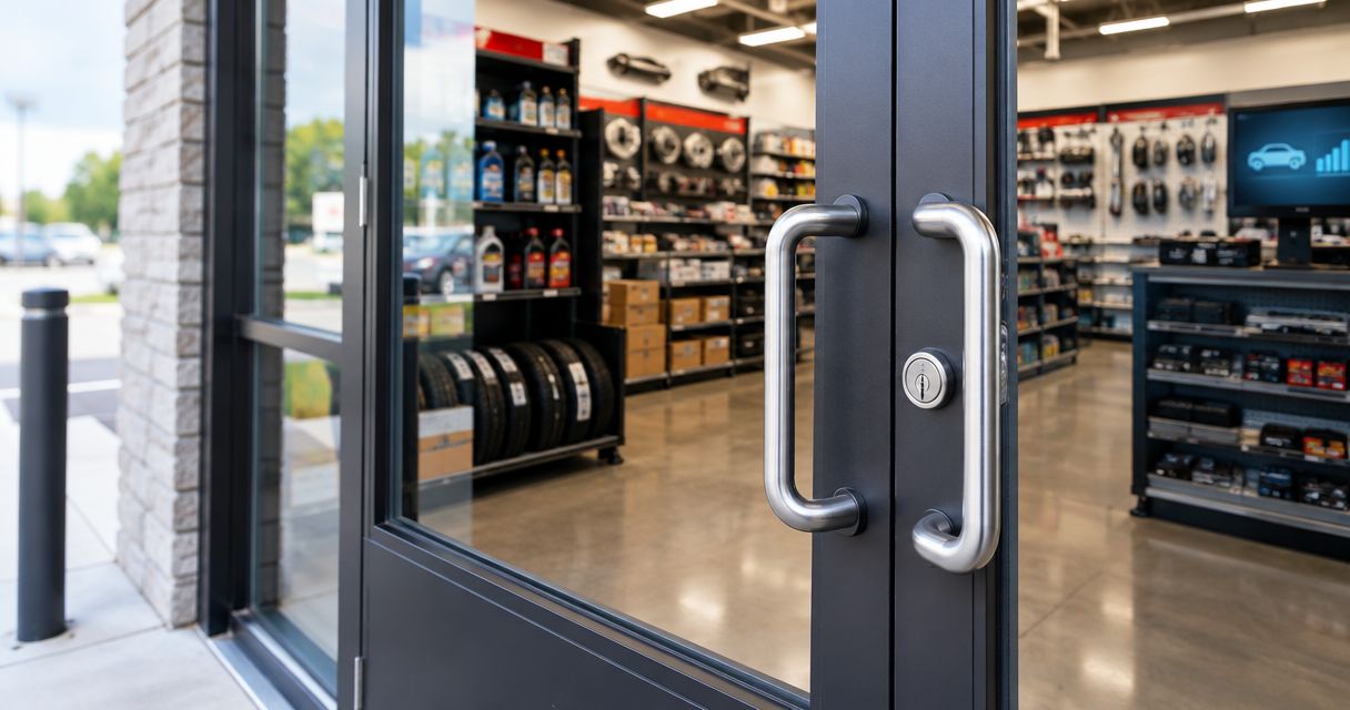 Commercial door hardware for auto parts stores: complete 2026 guide