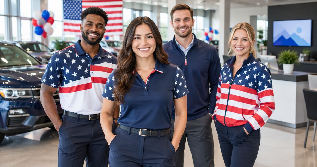 Patriotic apparel for car dealership sales teams: complete 2026 guide