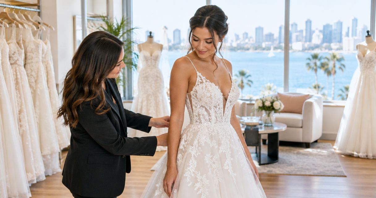Wedding dress shops in San Diego ranked by price 2026