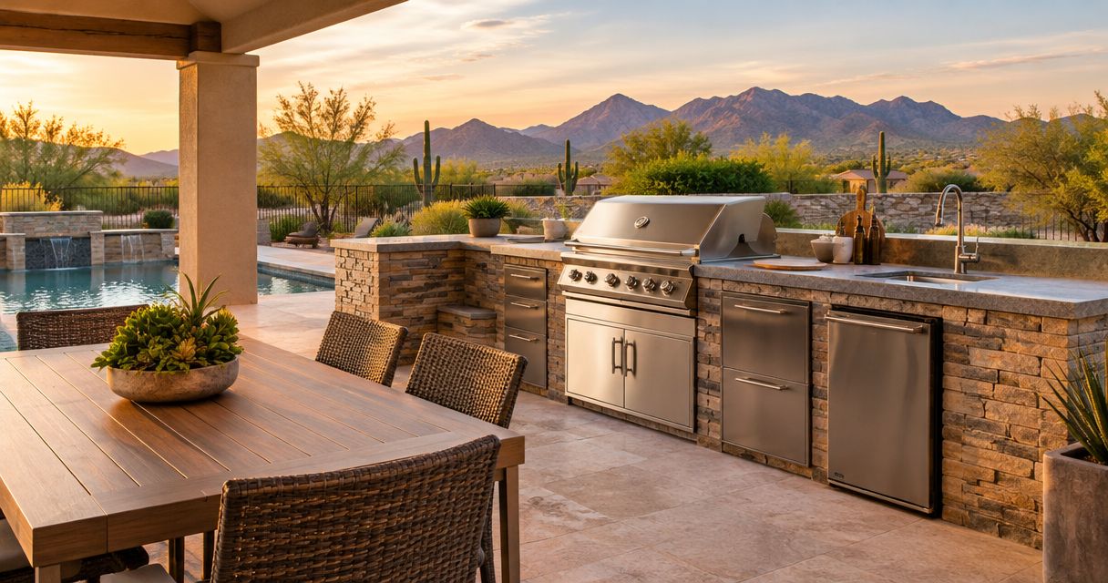 Best outdoor kitchen materials for Casa Grande backyards 2026