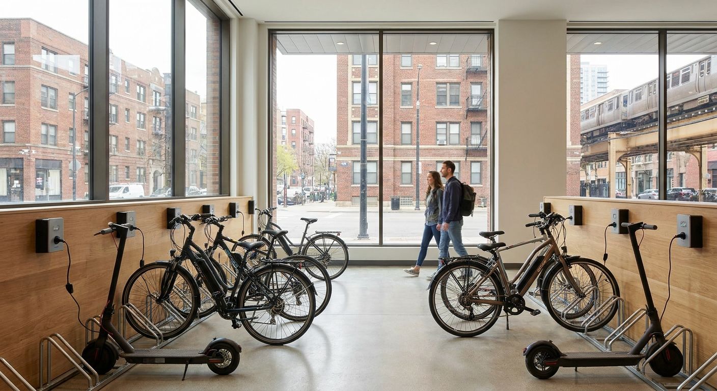 Apartments for renters with e-bikes and electric scooters