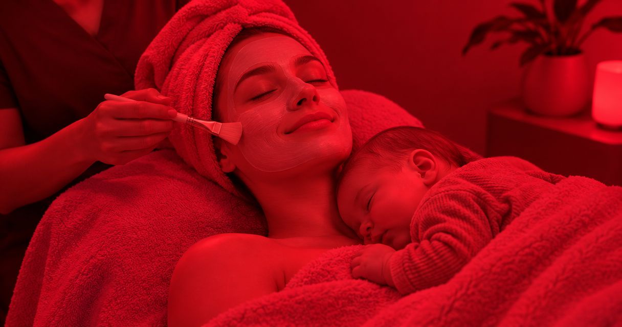Can you bring your baby to a postpartum facial in Jamestown?