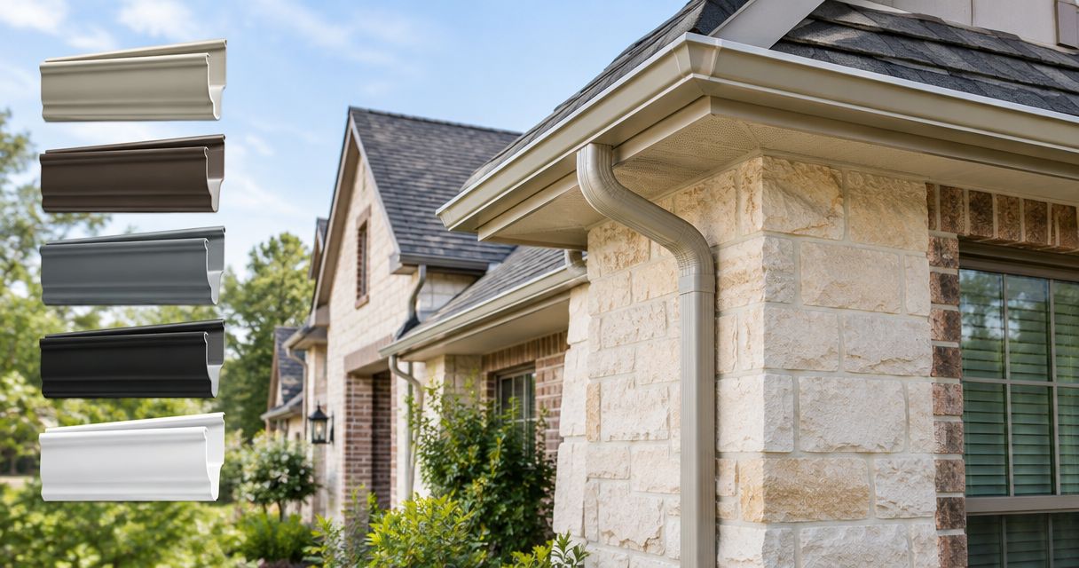 Best gutter colors for Austin stone and brick homes 2026