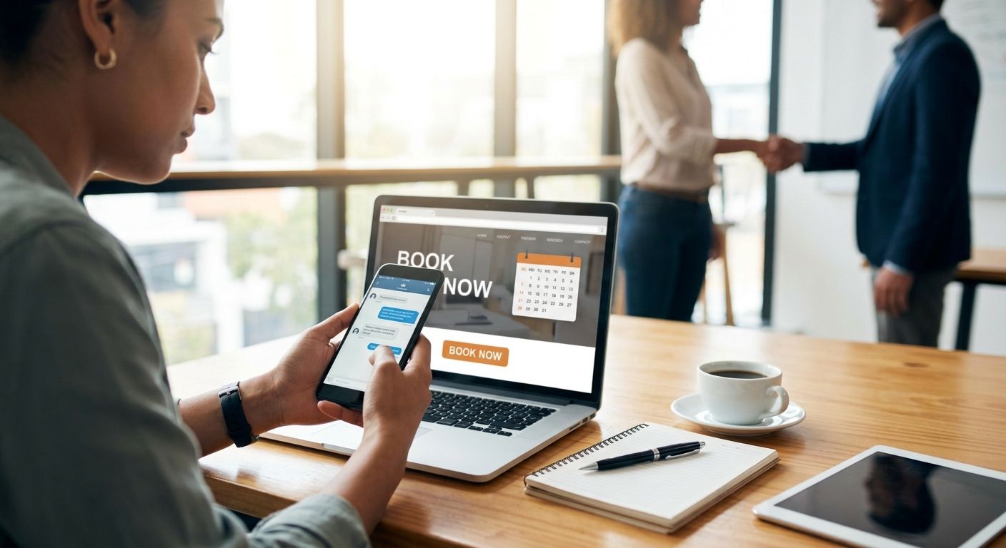 How to convert website visitors into booked jobs with chat