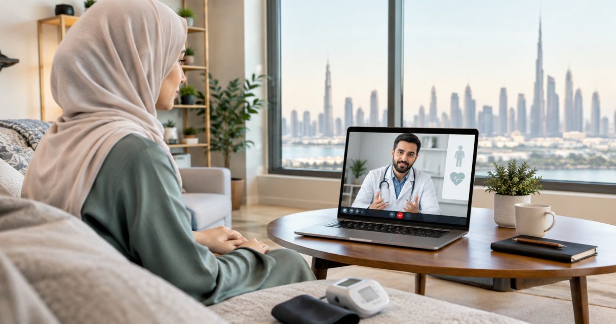 How does an at-home doctor visit work in Dubai?