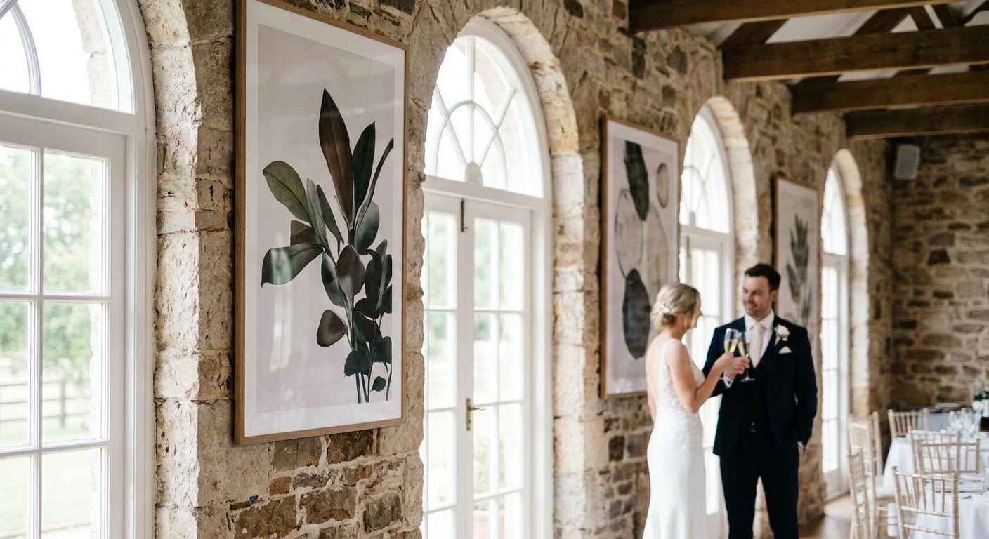 Wall art for wedding and event venues