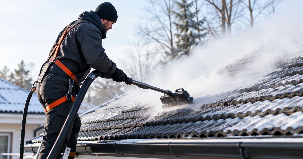 Can steam roof cleaning be carried out in cold weather?