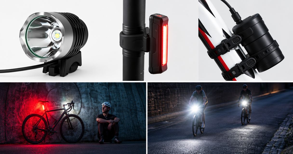 What should a complete bike light set include?