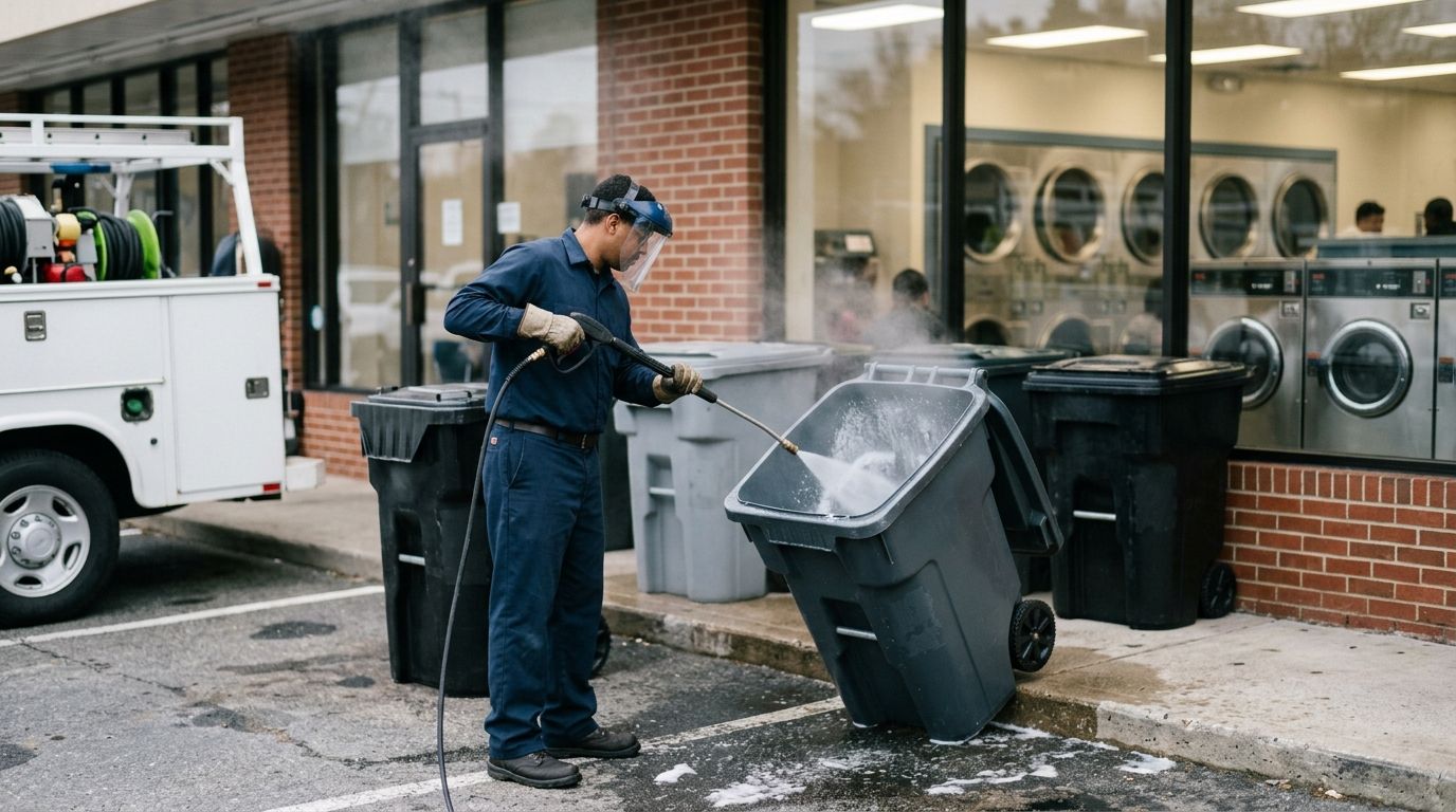 Best trash bin cleaning service for laundromats