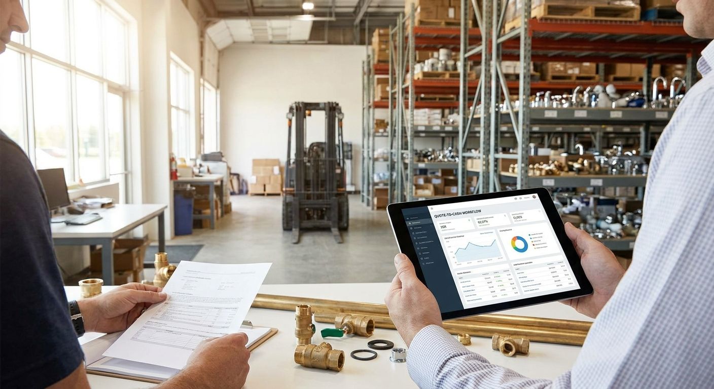 Quote to cash software for plumbing supply distributors