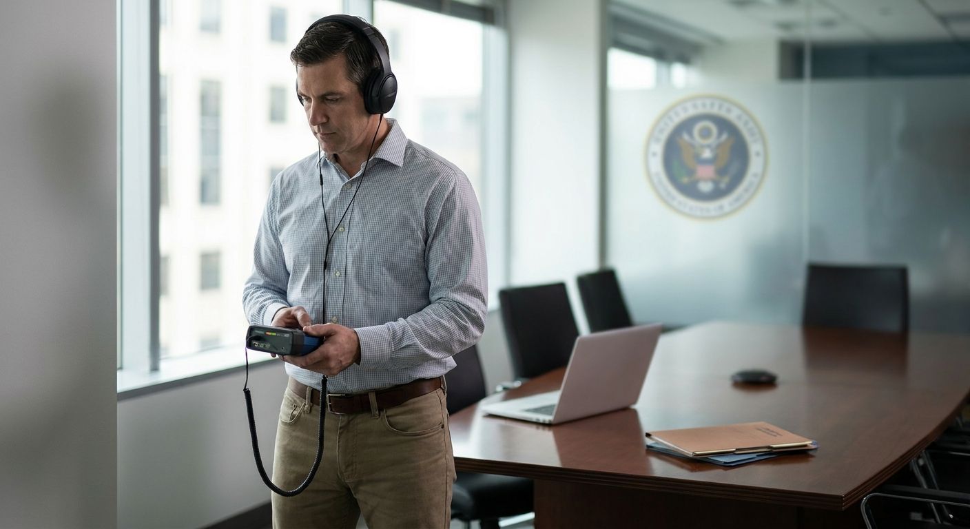 Counter-surveillance sweeps for government contractors