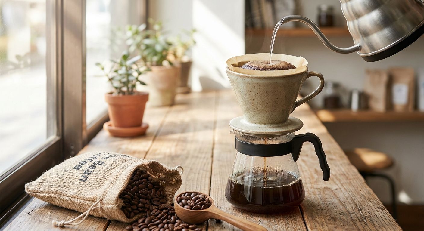 Кафе на зърна за pour-over приготвяне