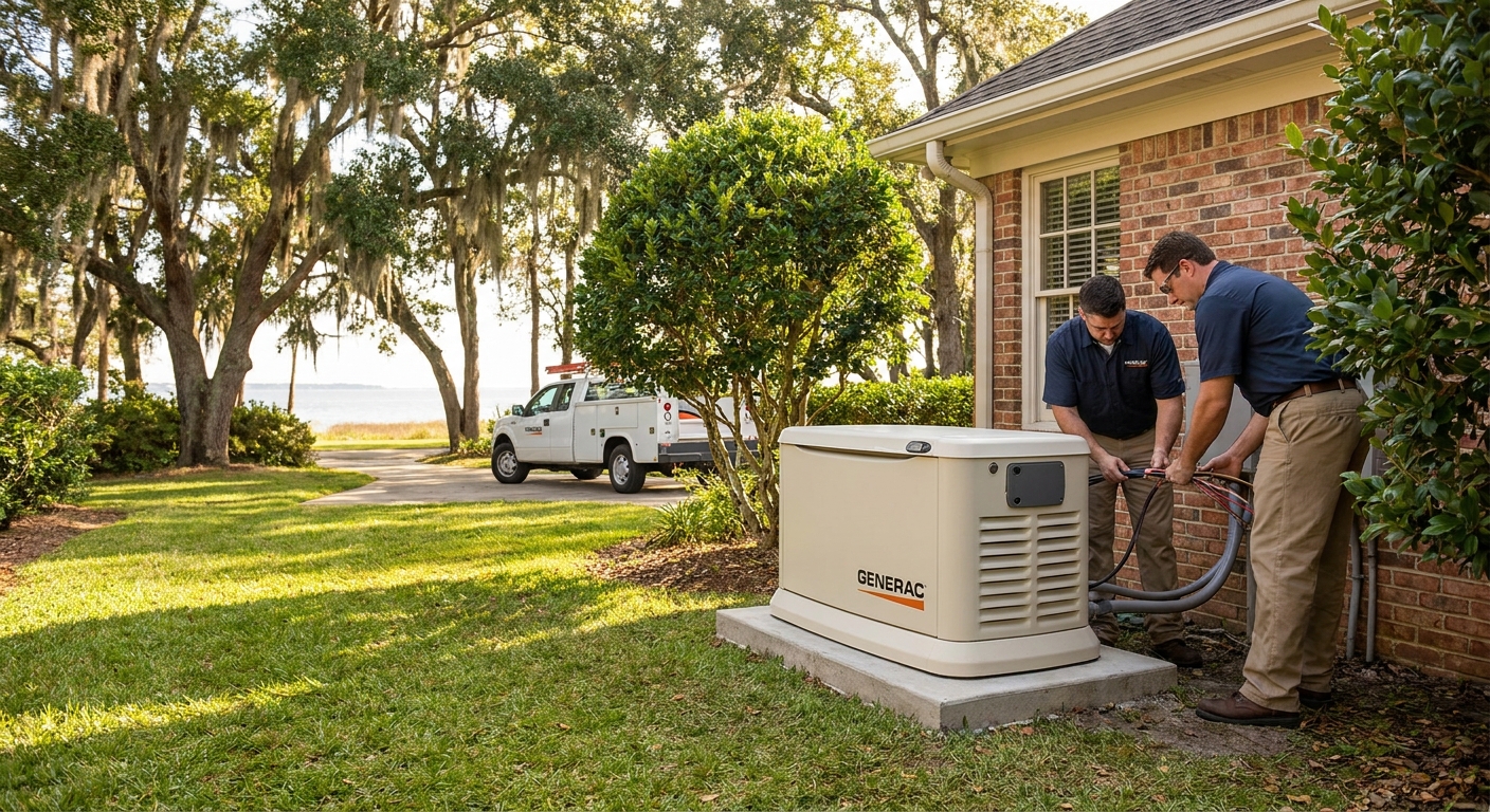 Generac generator installation in Point Clear, AL