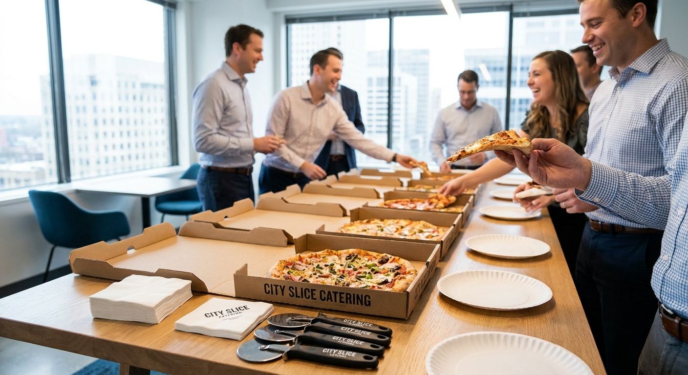 How to order pizza catering for an office party