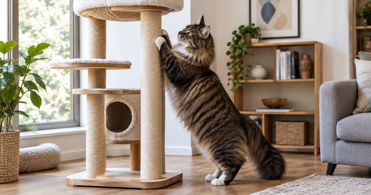 Best cat scratching posts for large cats in 2026