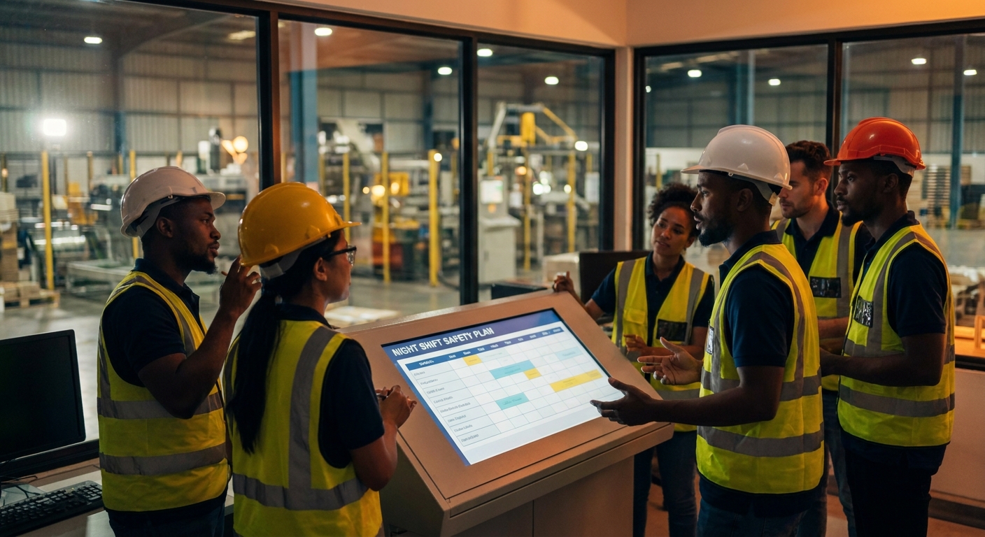 Night shift safety staffing for 24/7 operations
