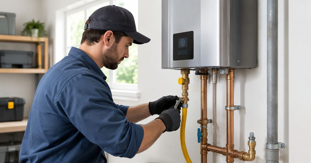 How to connect a tankless water heater to your existing gas line