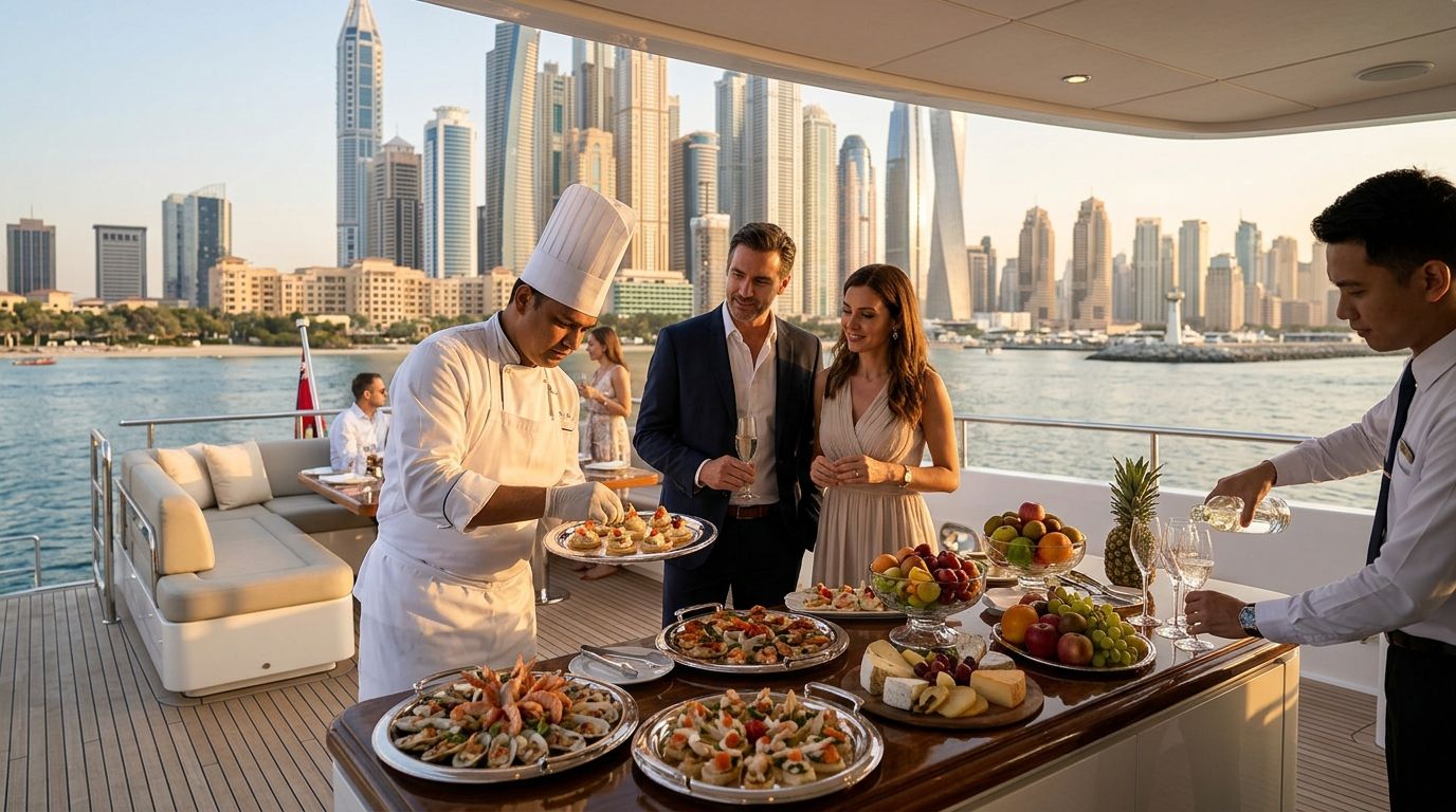 Best yacht catering services in Dubai 2026