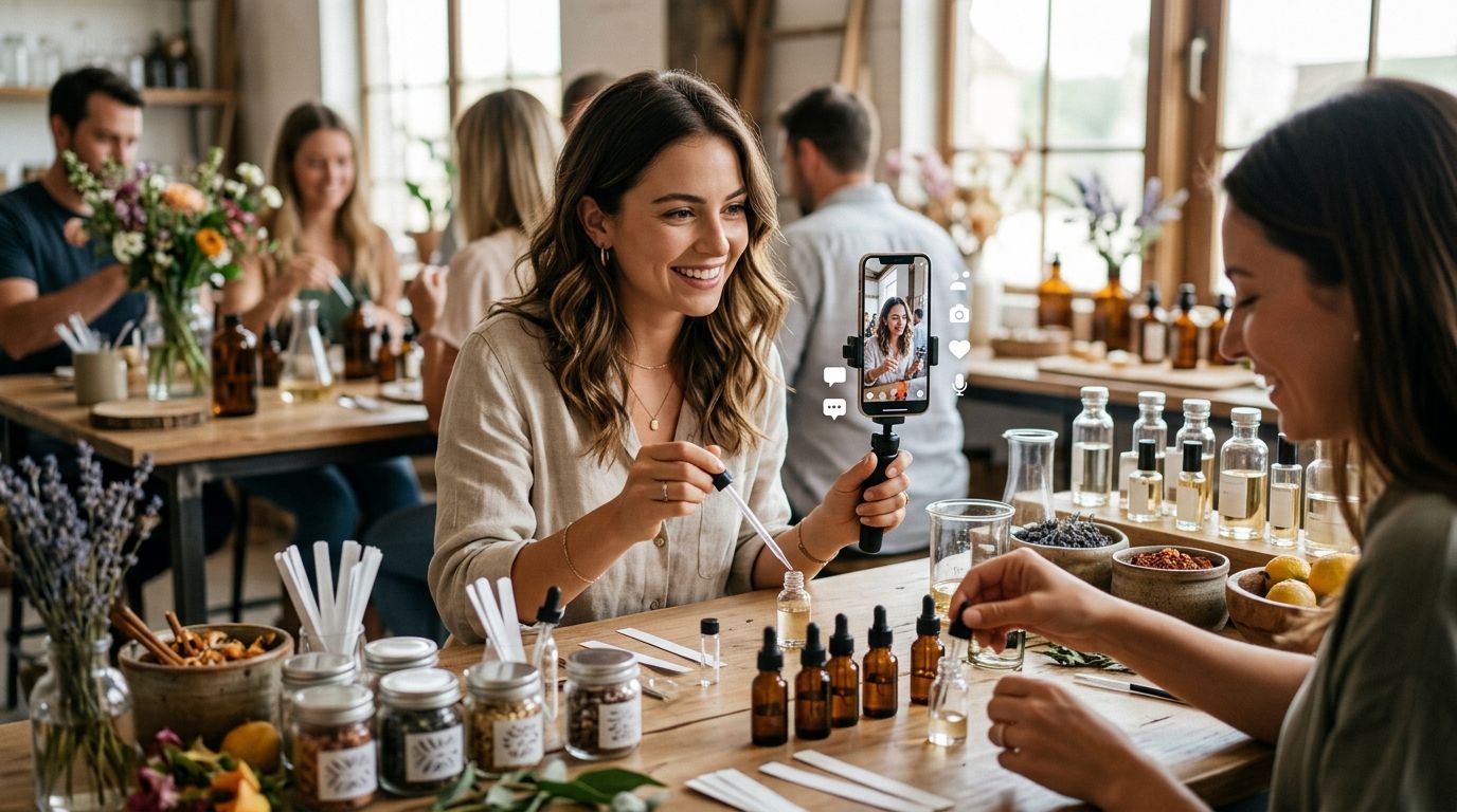 Influencer marketing for perfume making workshops
