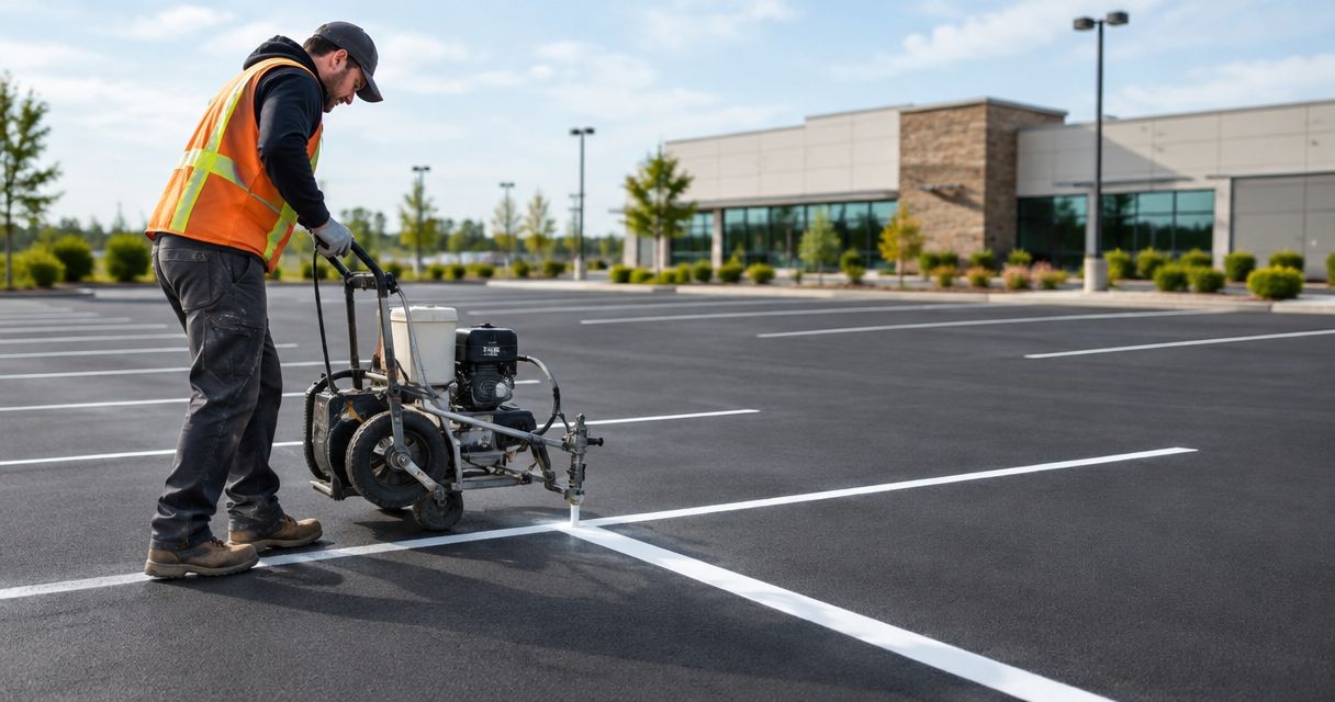 Parking lot striping cost benchmarks by lot size 2026