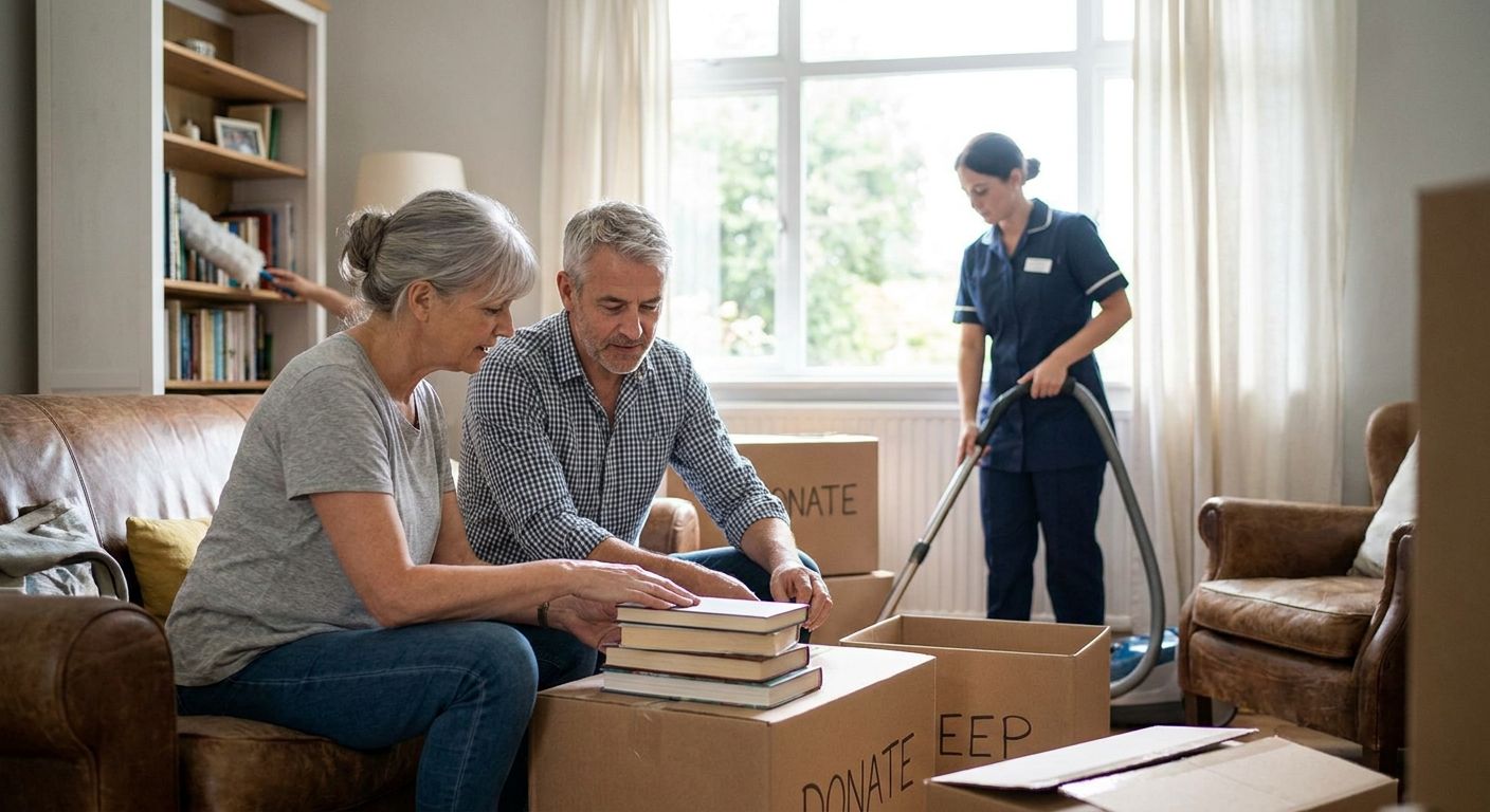 House cleaning for empty nesters downsizing