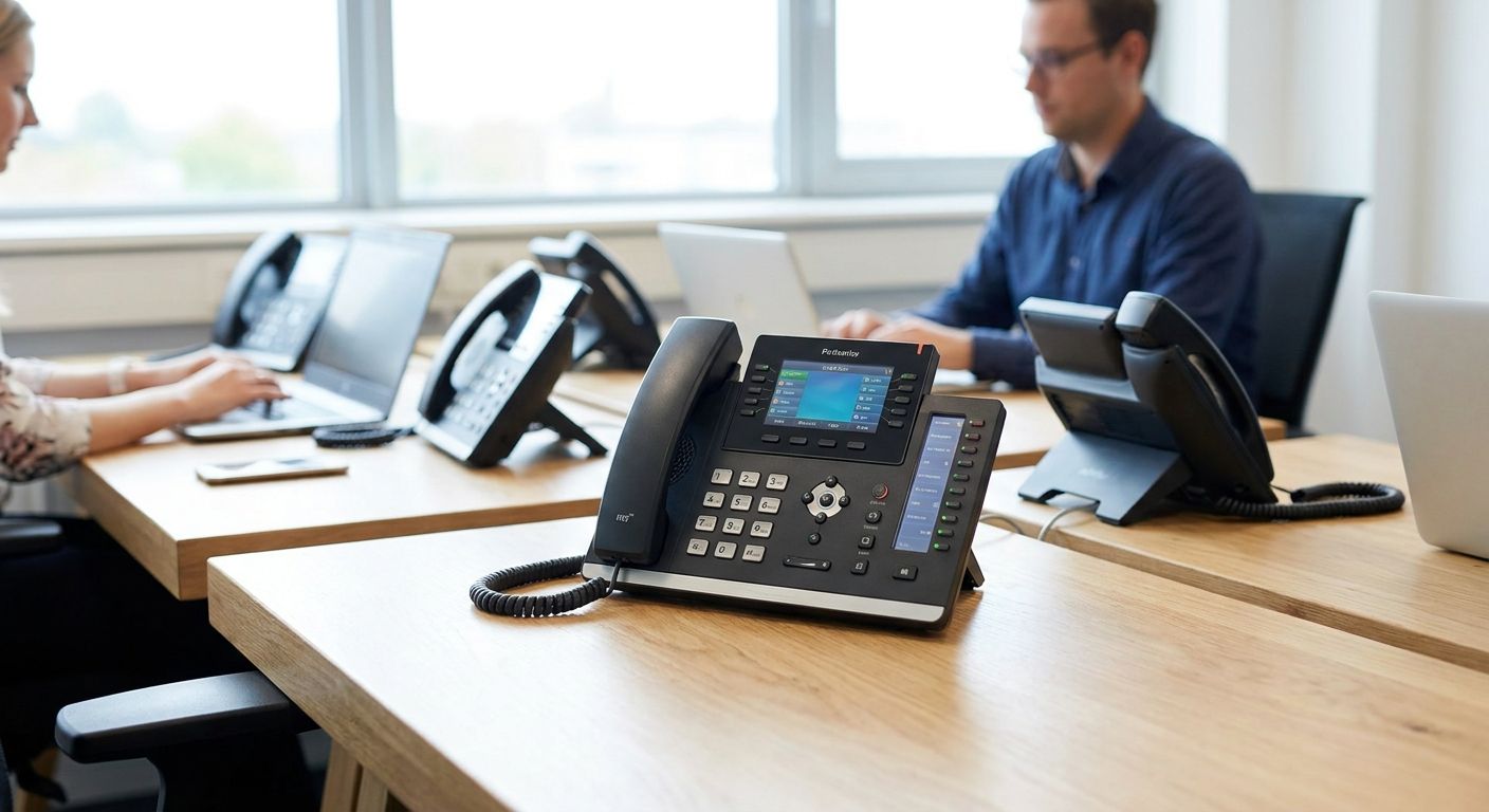 VoIP desk phones for office communication systems