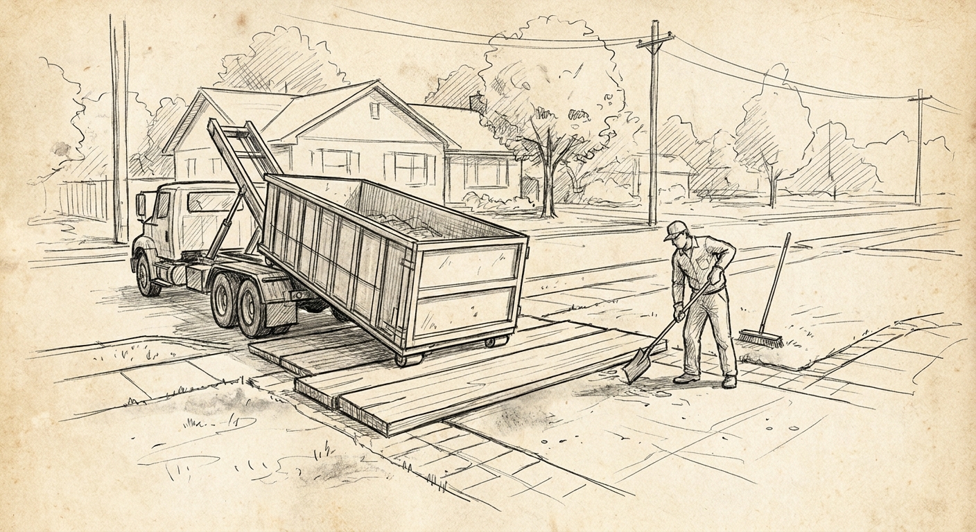 How to prepare a driveway for a roll-off dumpster