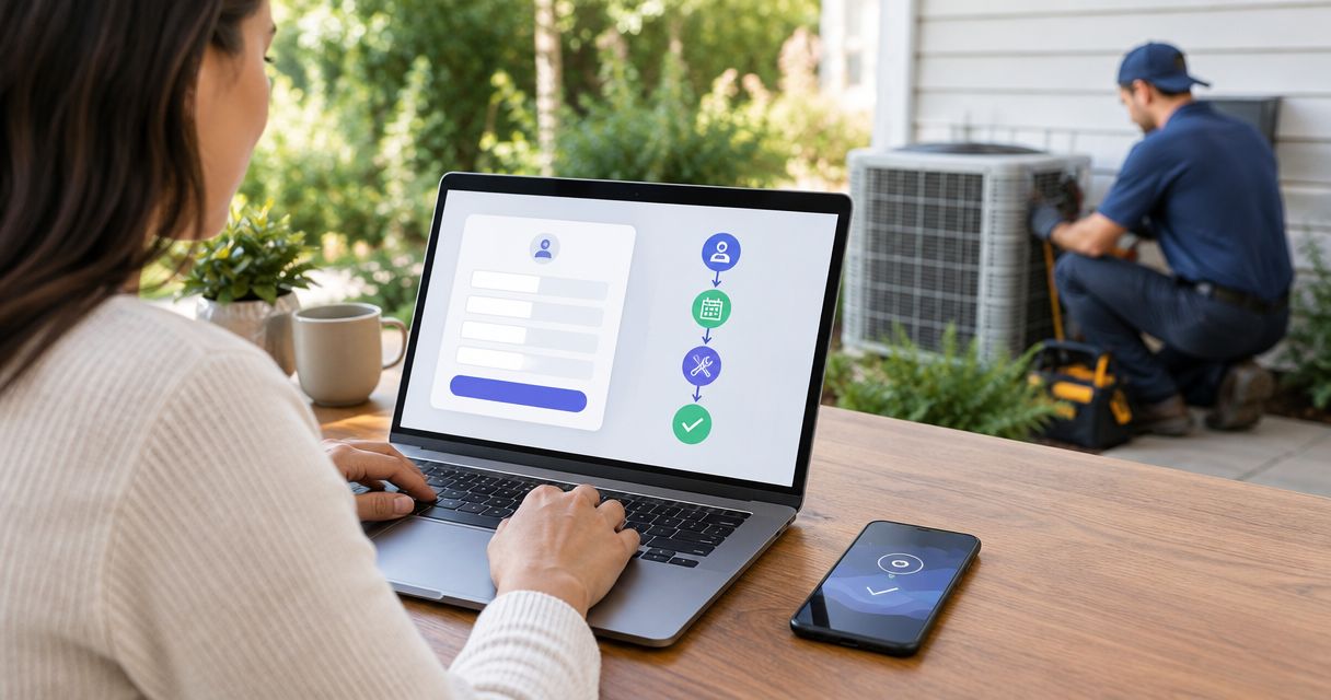 Website contact form to booked HVAC service call: 2026 workflow