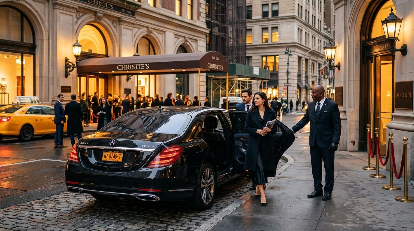 Car service for antique and art auction house events in NYC
