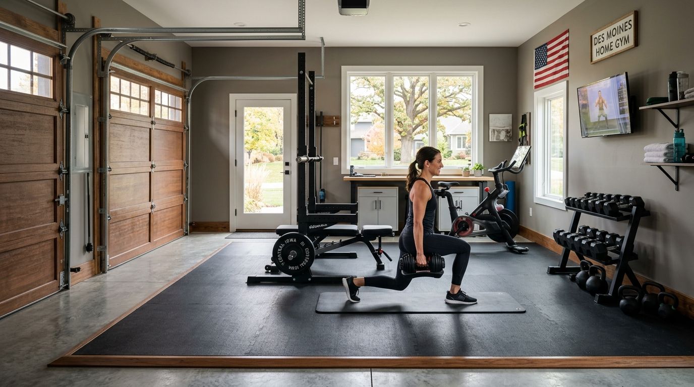Garage conversions for home gyms in Central Iowa