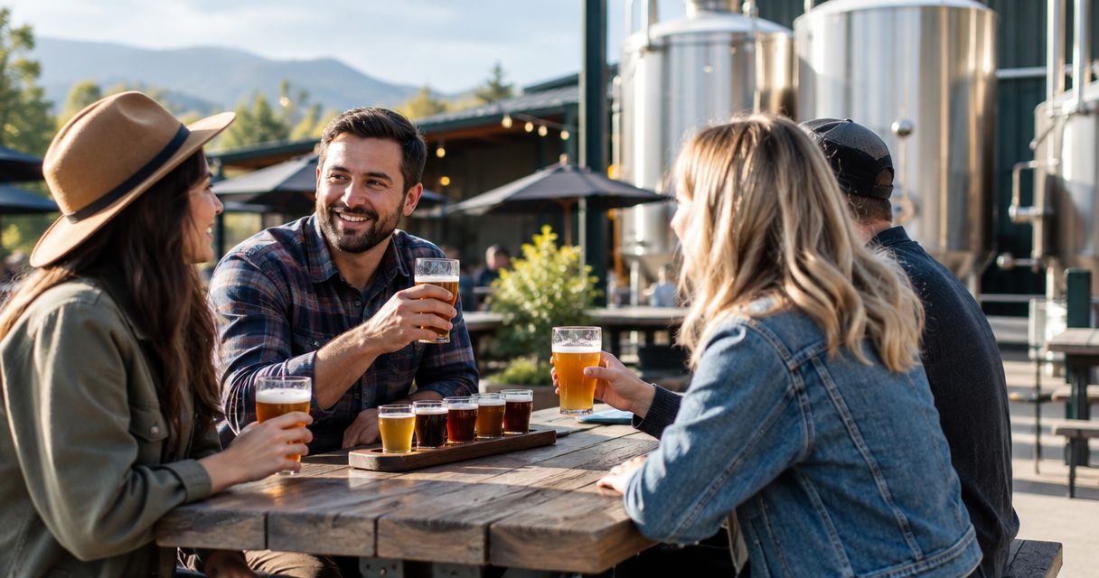 How many breweries are on a typical craft brewery trail?
