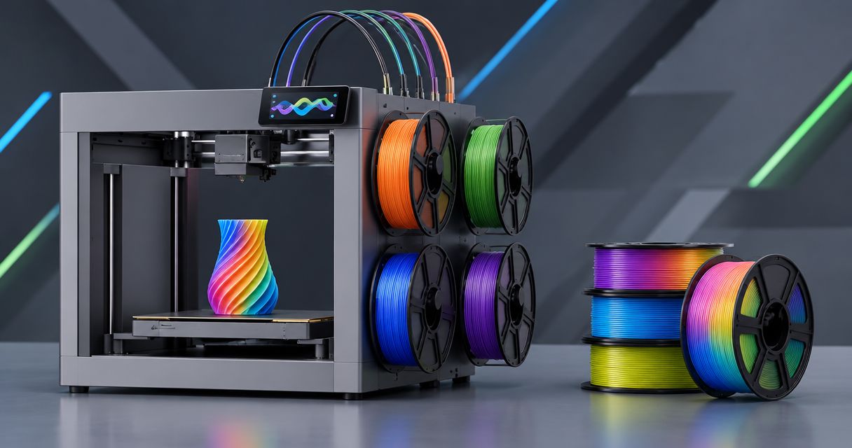 Como trocar as cores do filamento PLA durante a impressão?