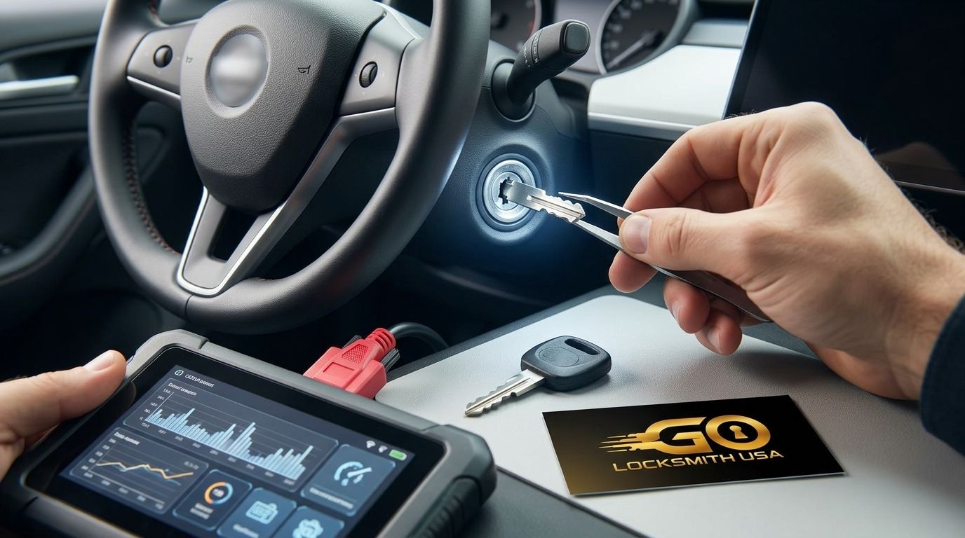 Can a locksmith remove a broken key from a car ignition?
