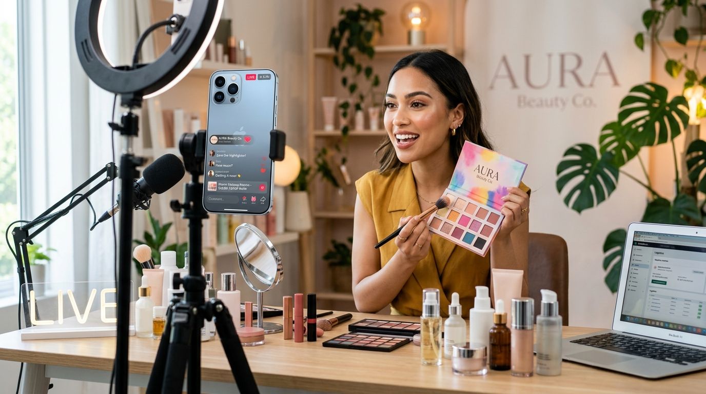 How to run TikTok Shop live selling for a beauty brand