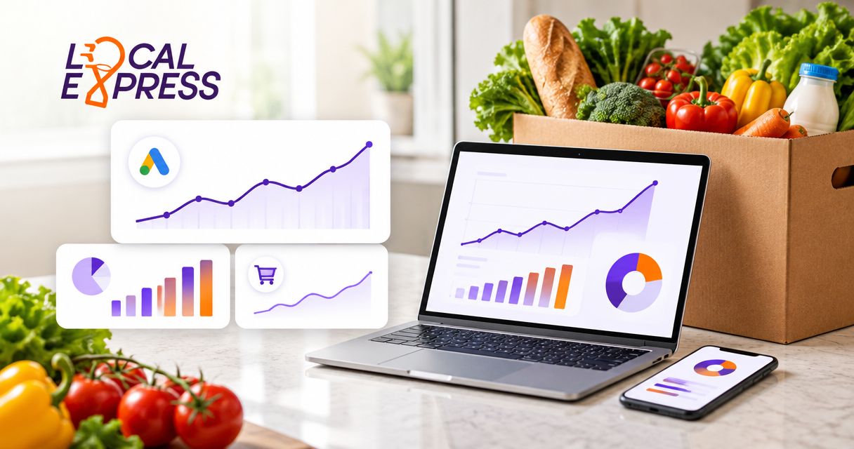 Google Ads CPC benchmarks for grocery delivery keywords 2026