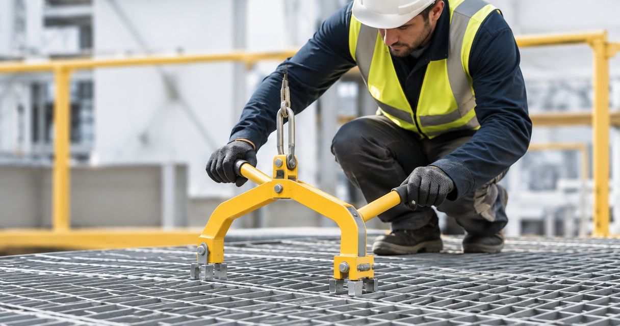 What documents belong in a grating lifting tool purchase file?