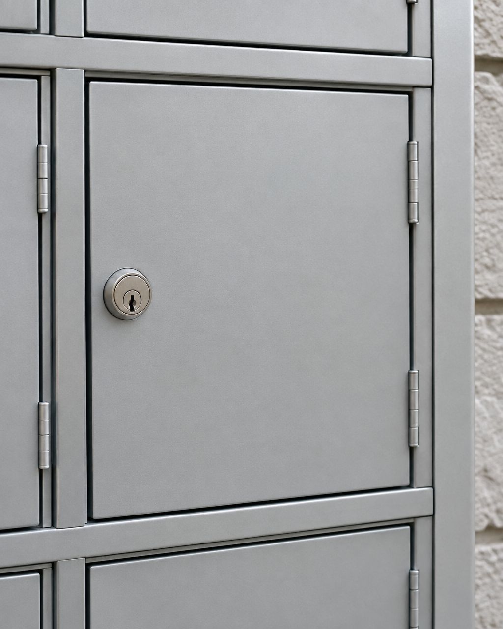 AI-generated illustration of a mailbox compartment and key cylinder; not an actual GO Locksmith job