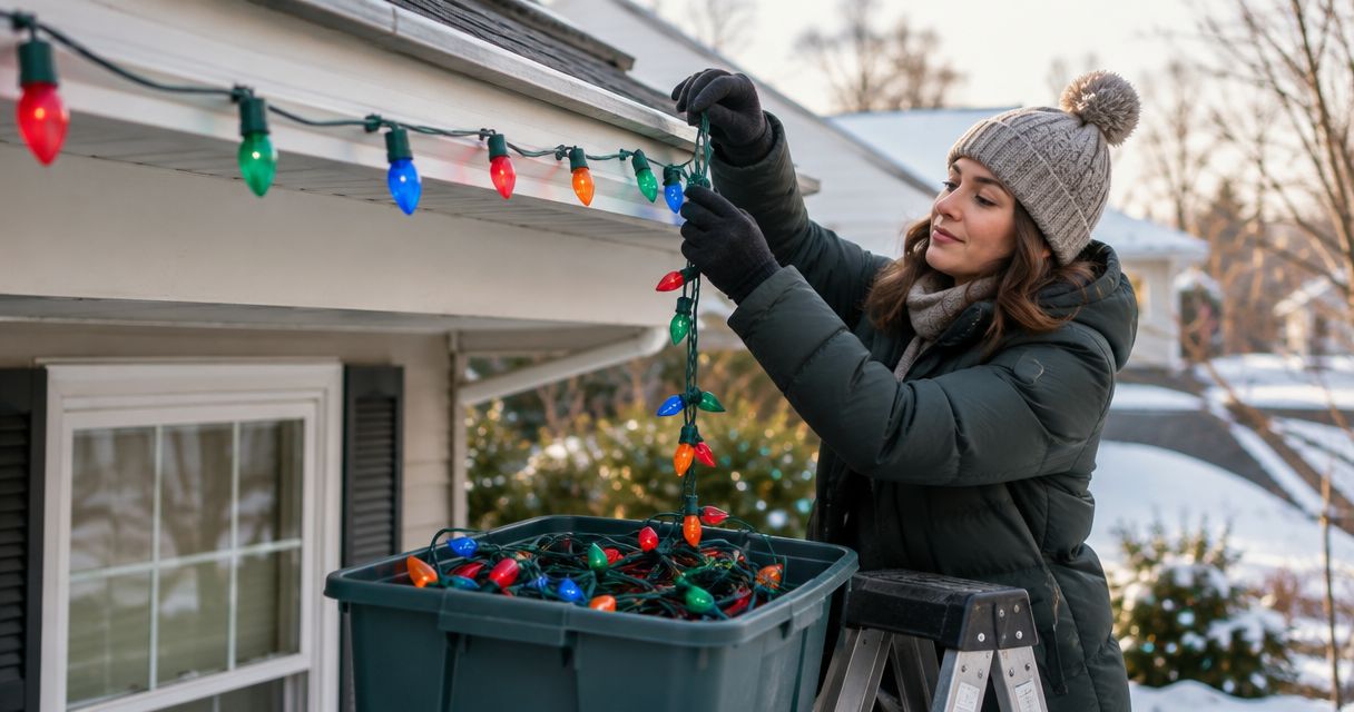How long does Christmas light takedown take?