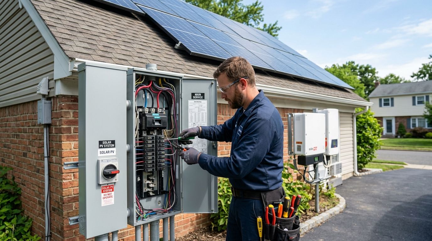 Electrical panel upgrade for solar panel installation in NJ
