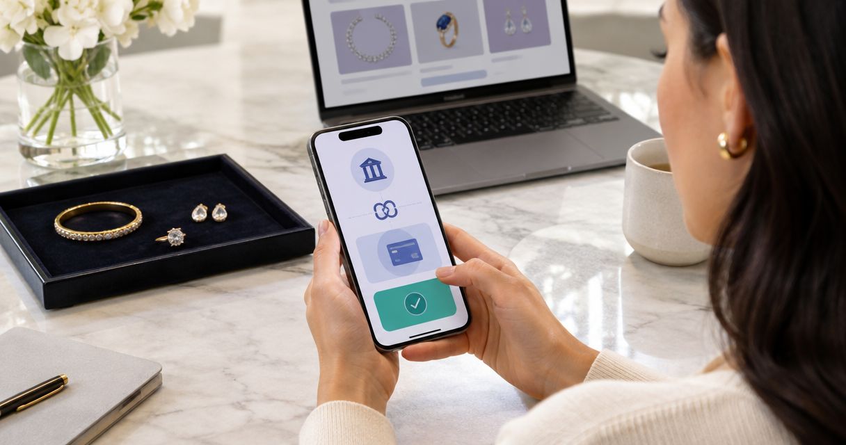 How to connect a bank account to pre-fund jewelry auction bids