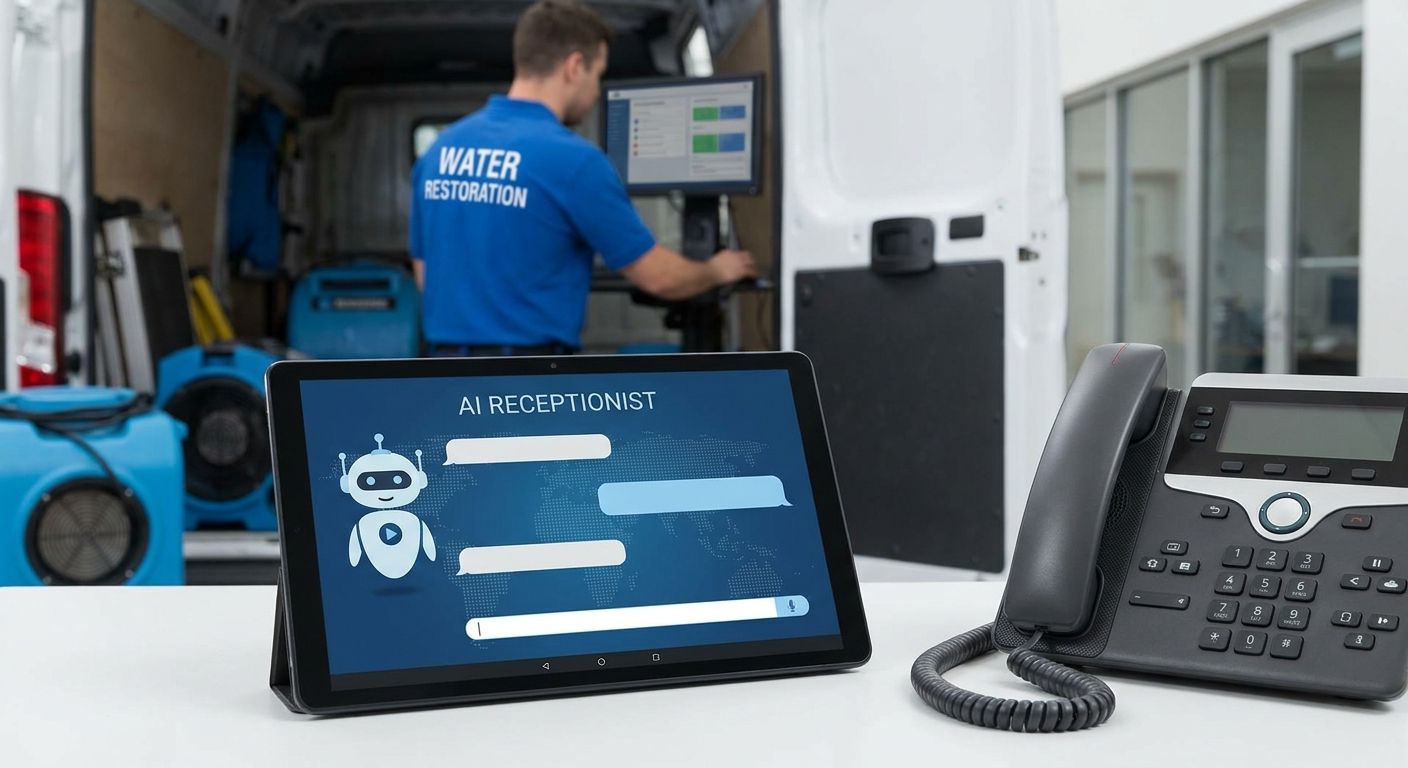 AI receptionist for water damage restoration companies