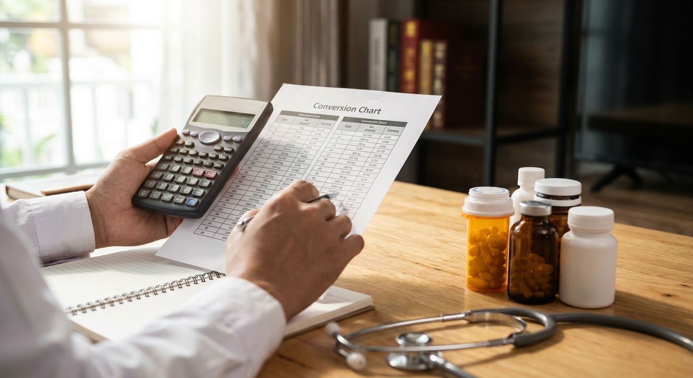 How to calculate corticosteroid dose equivalence
