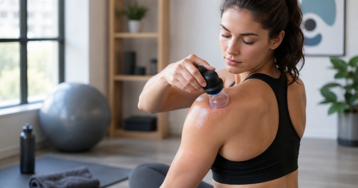 How soon after a workout should you use a cupping device?