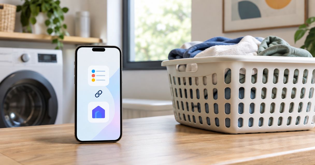 How to connect Hampr to Apple Reminders for laundry day