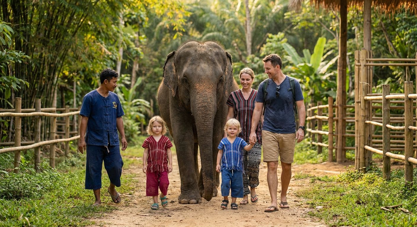 Elephant sanctuary experiences for family tour packages