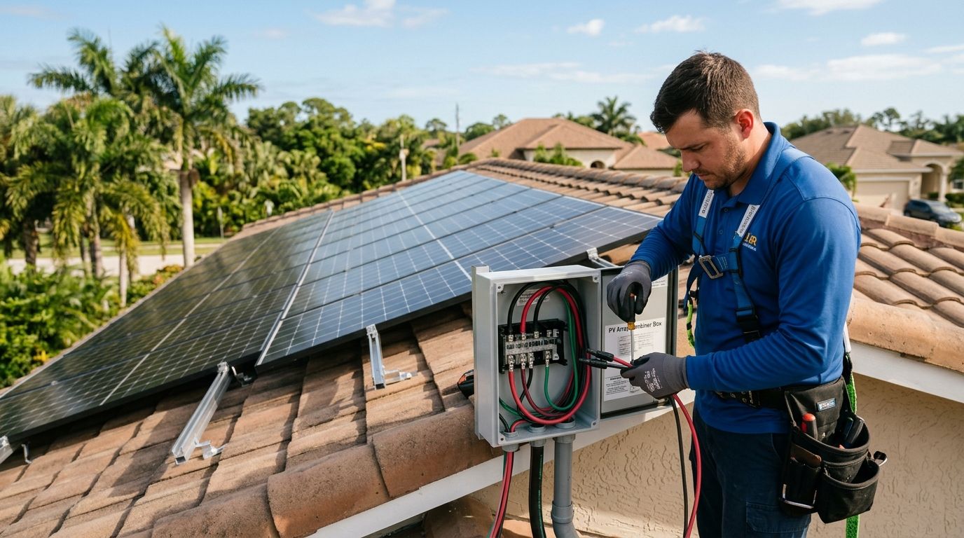 Solar panel electrical interconnection for Port St. Lucie homeowners