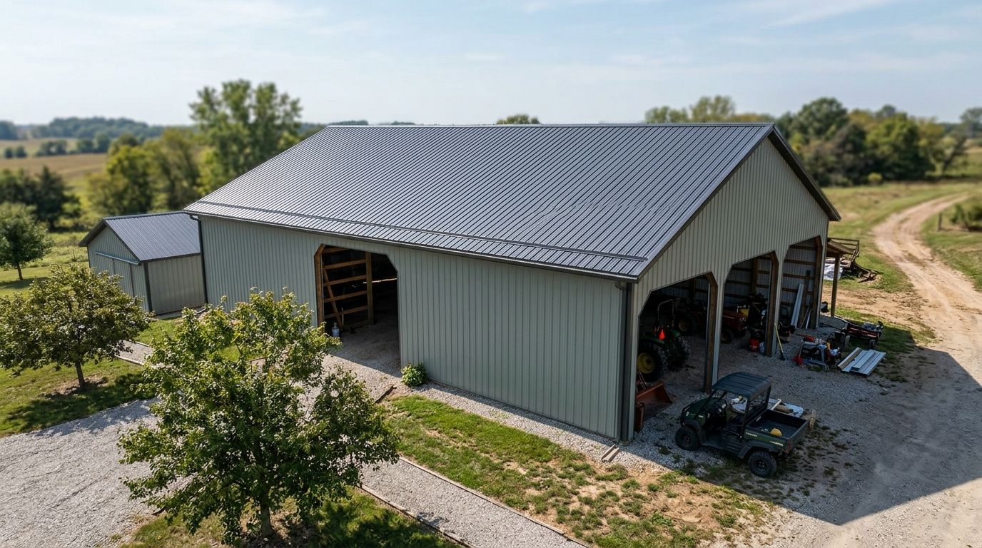 Metal roofing for pole barns and outbuildings