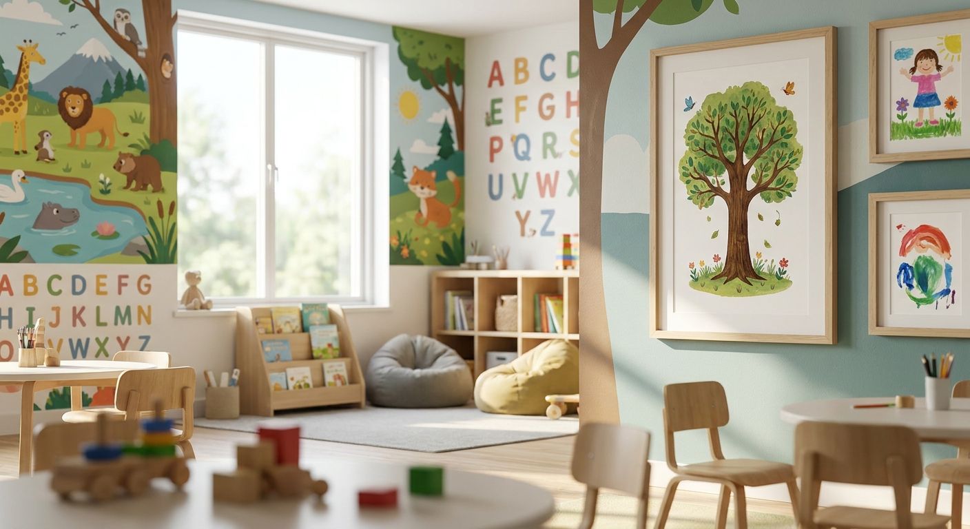 Wall art for childcare centres and preschools