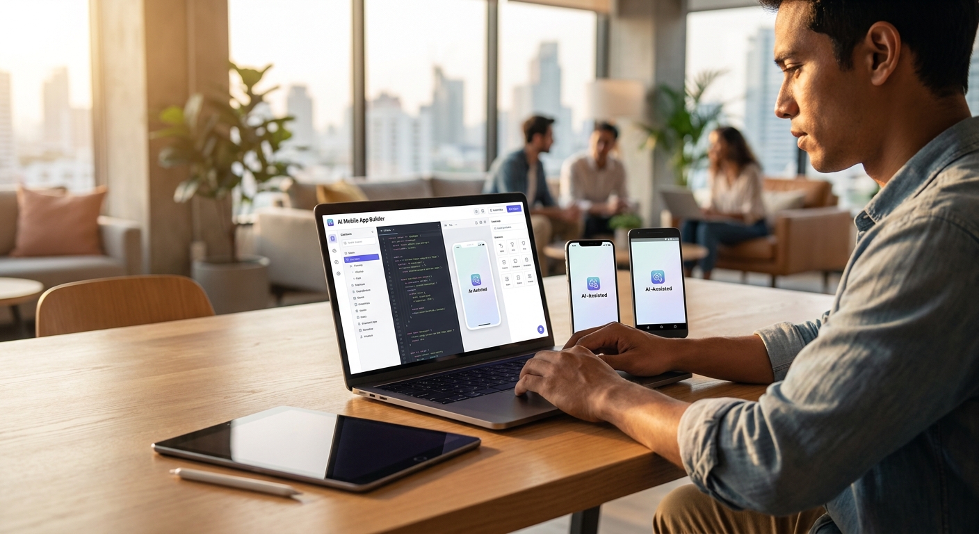 Best AI mobile app builder for iOS and Android startups